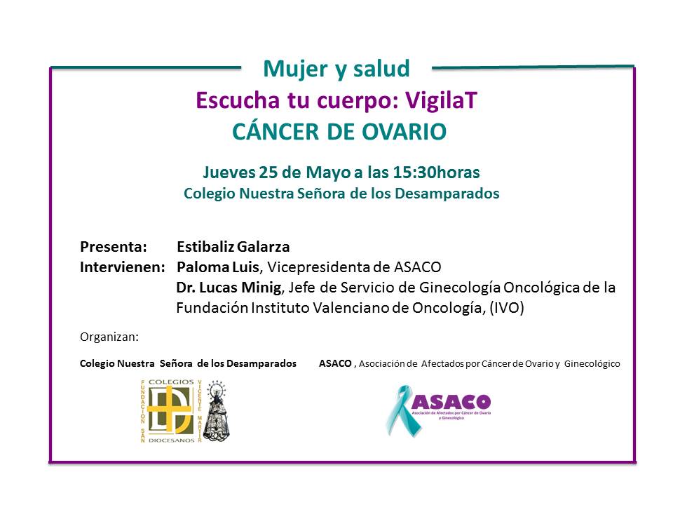 charla jueves 25 de mayo Colegio Nuestra Señora de los Desamparados, Valelncia